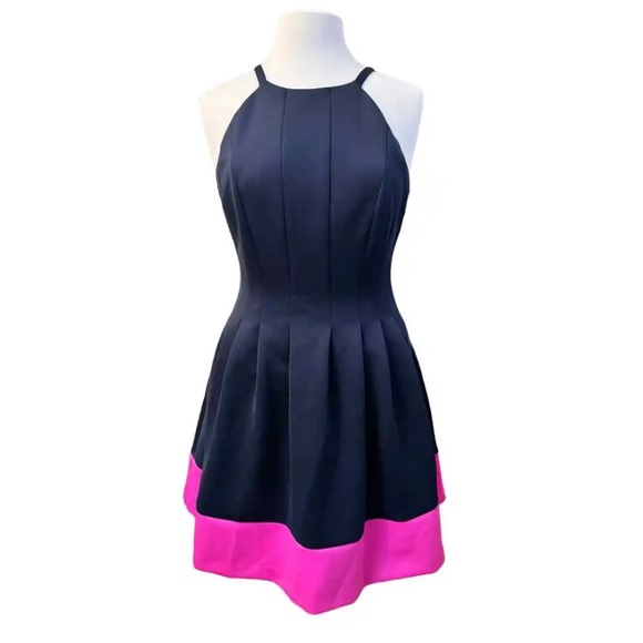 Vince Camuto color block halter dress - Picture 3 of 6